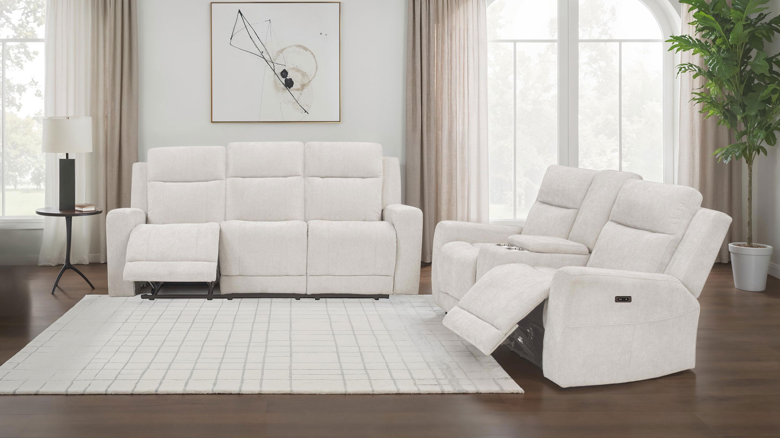 Juego de sofá reclinable eléctrico Kennett