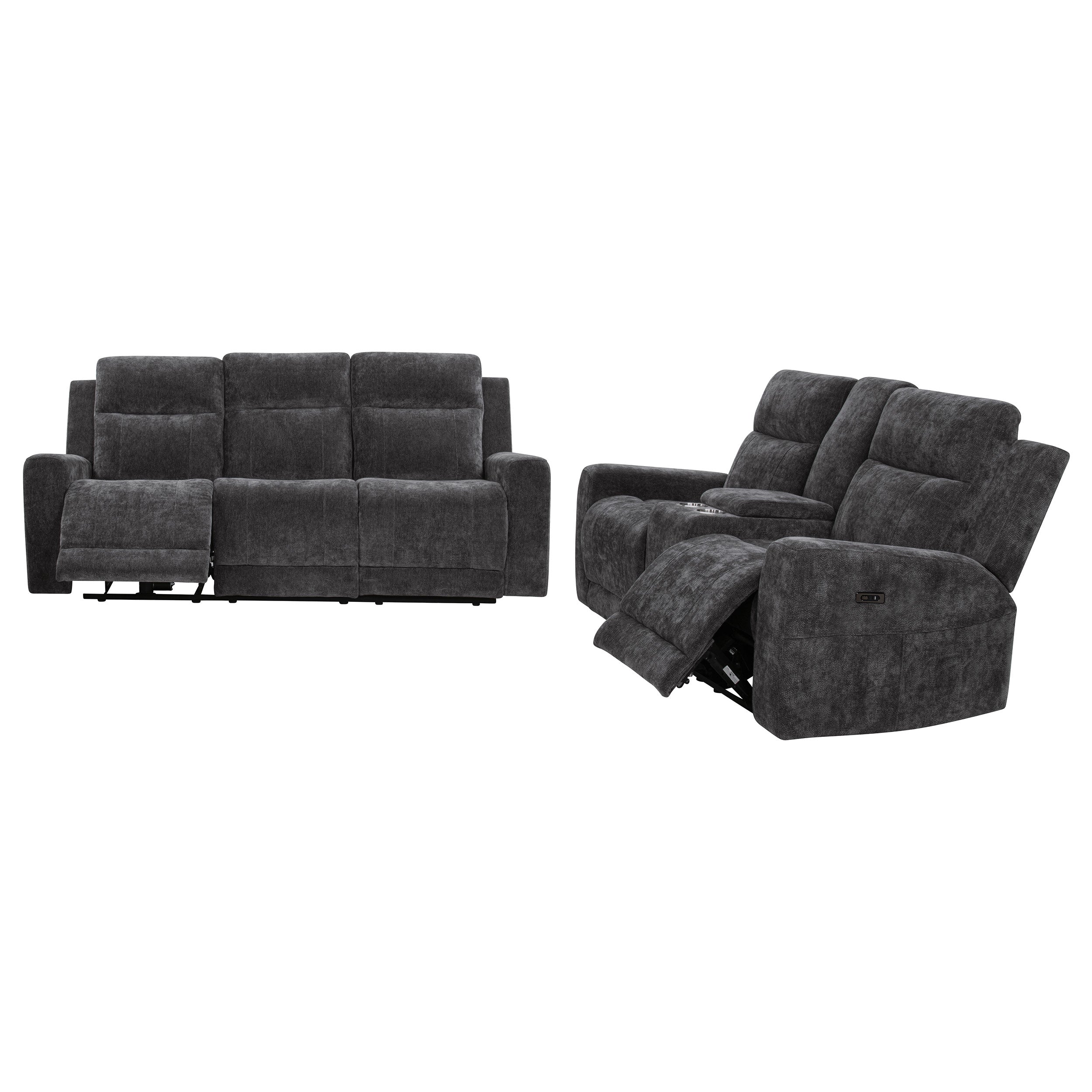Juego de sofá reclinable eléctrico Kennett