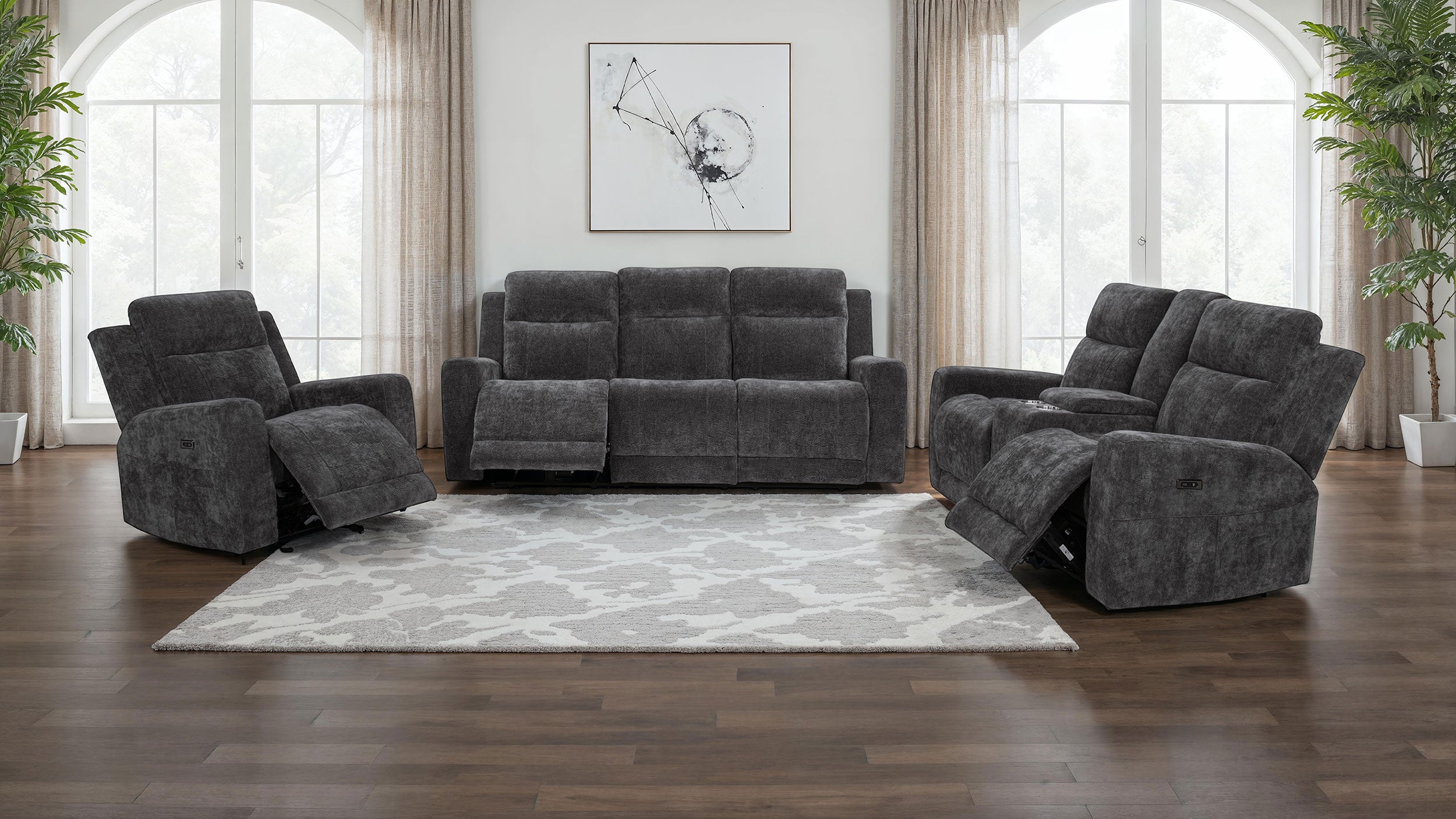 Sofá biplaza reclinable eléctrico Kennett