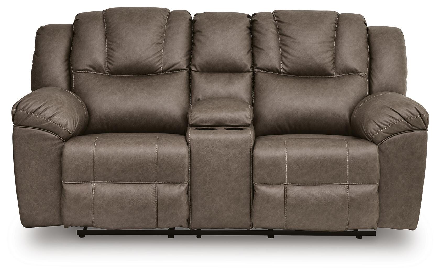 Sofá de dos plazas reclinable Lowilla con consola