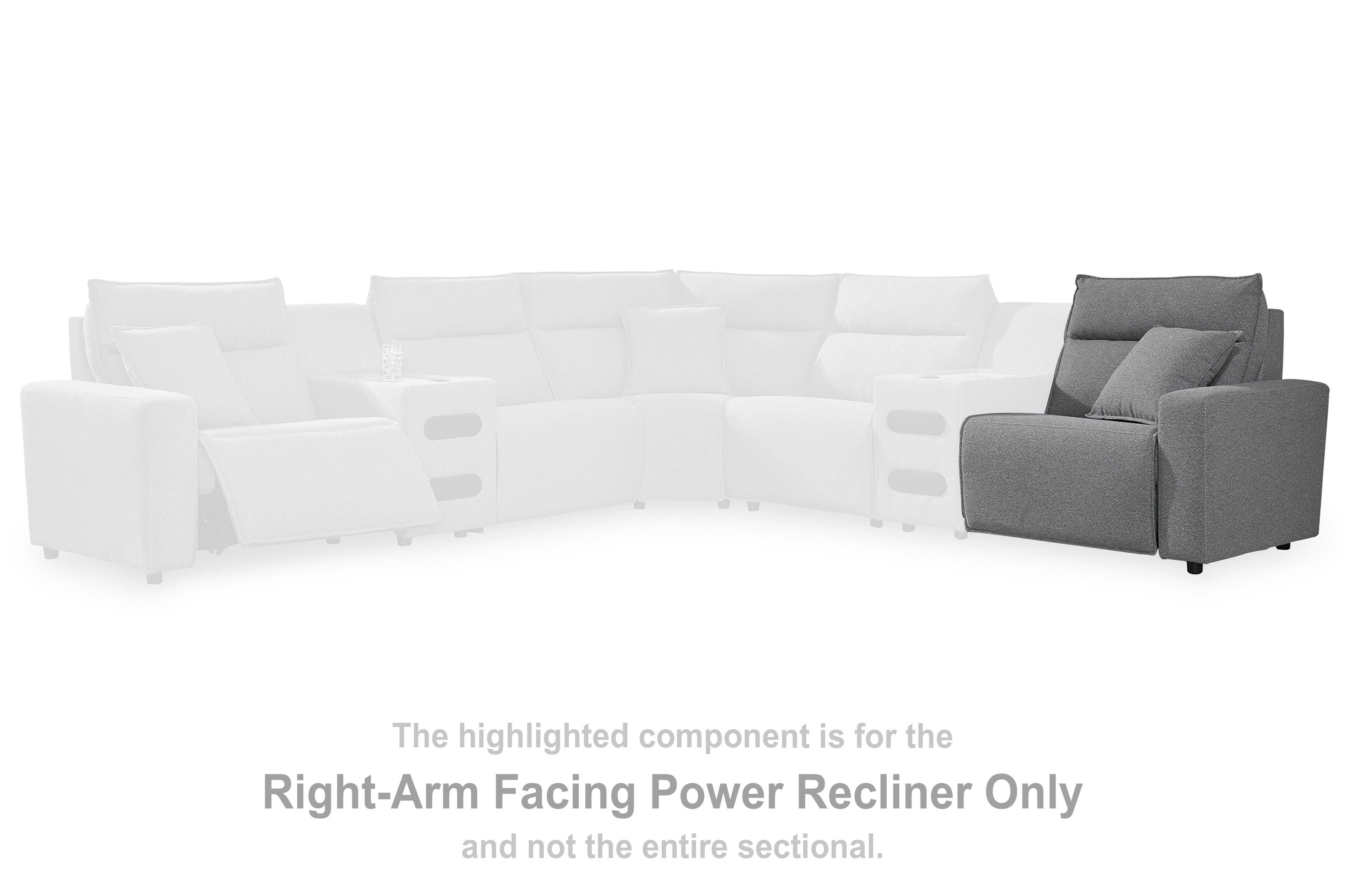 Seccional reclinable eléctrico Modmax con chaise longue
