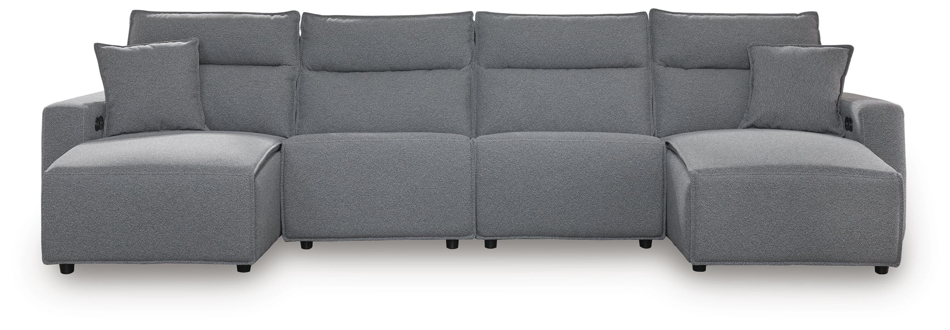 Seccional reclinable eléctrico Modmax con chaise longue