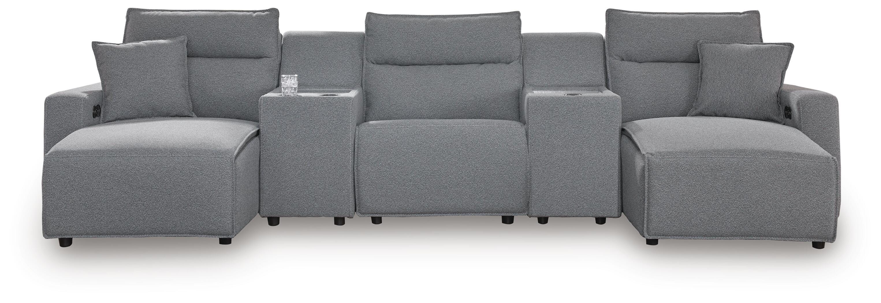 Seccional reclinable eléctrico Modmax con chaise longue