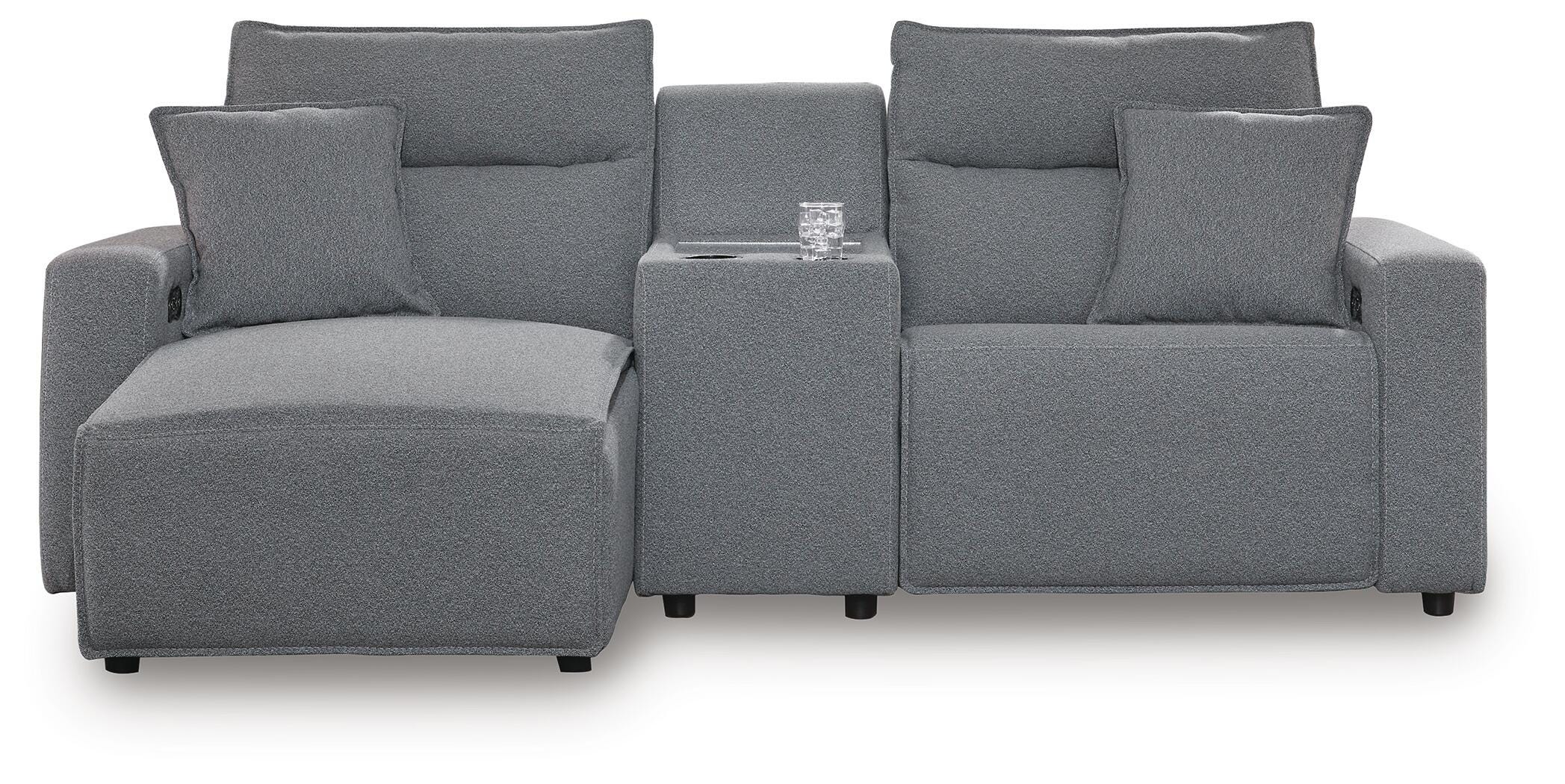 Seccional reclinable eléctrico Modmax con chaise longue