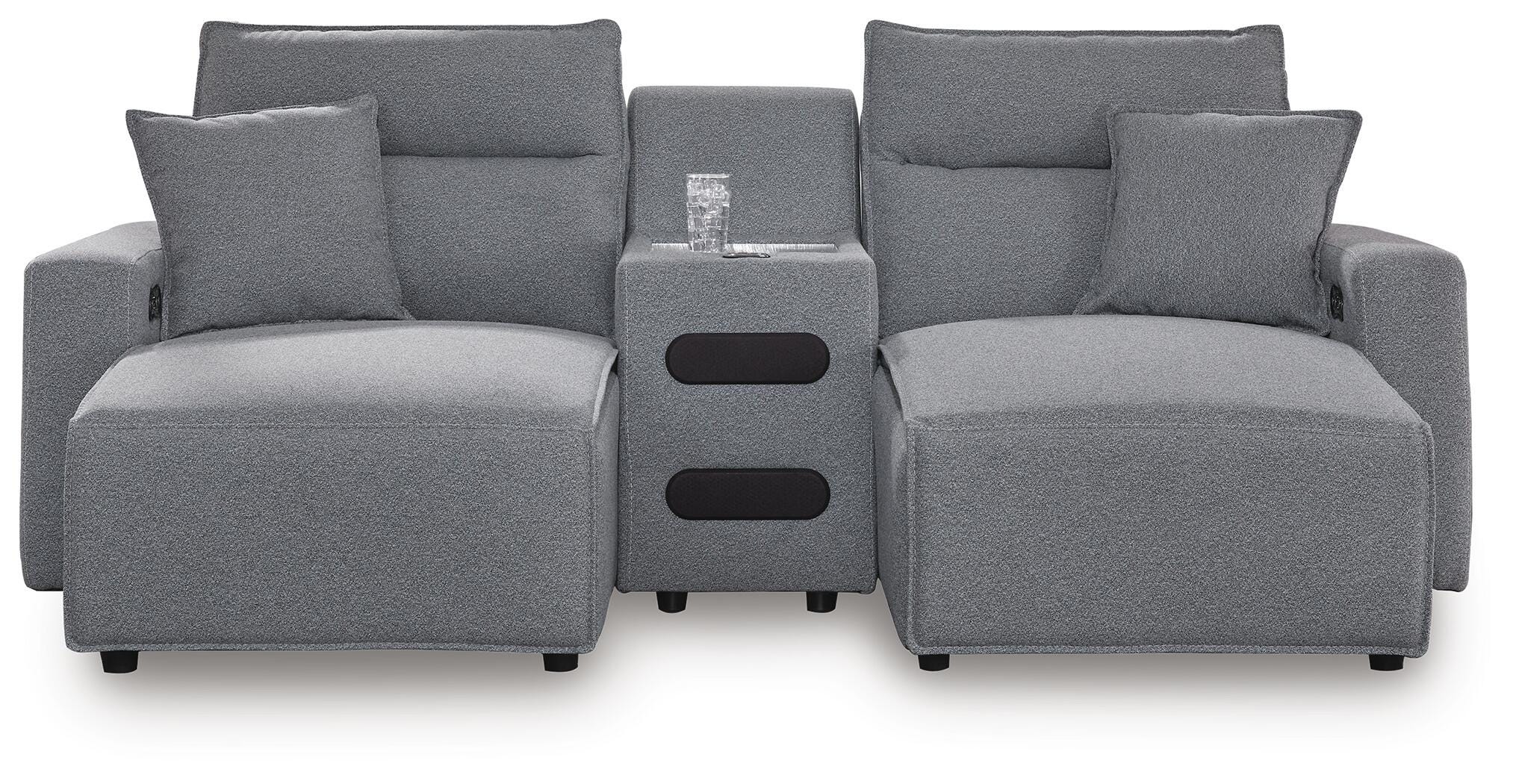 Seccional reclinable eléctrico Modmax con chaise longue