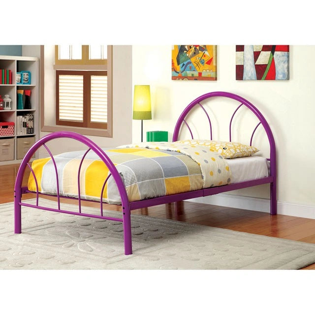 Cama matrimonial Rainbow Negra, Blanca, Plateada, Negra y Verde