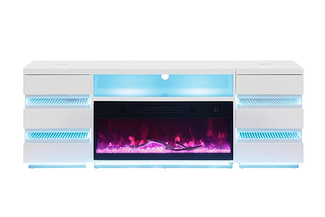 Mueble para TV Terni con chimenea