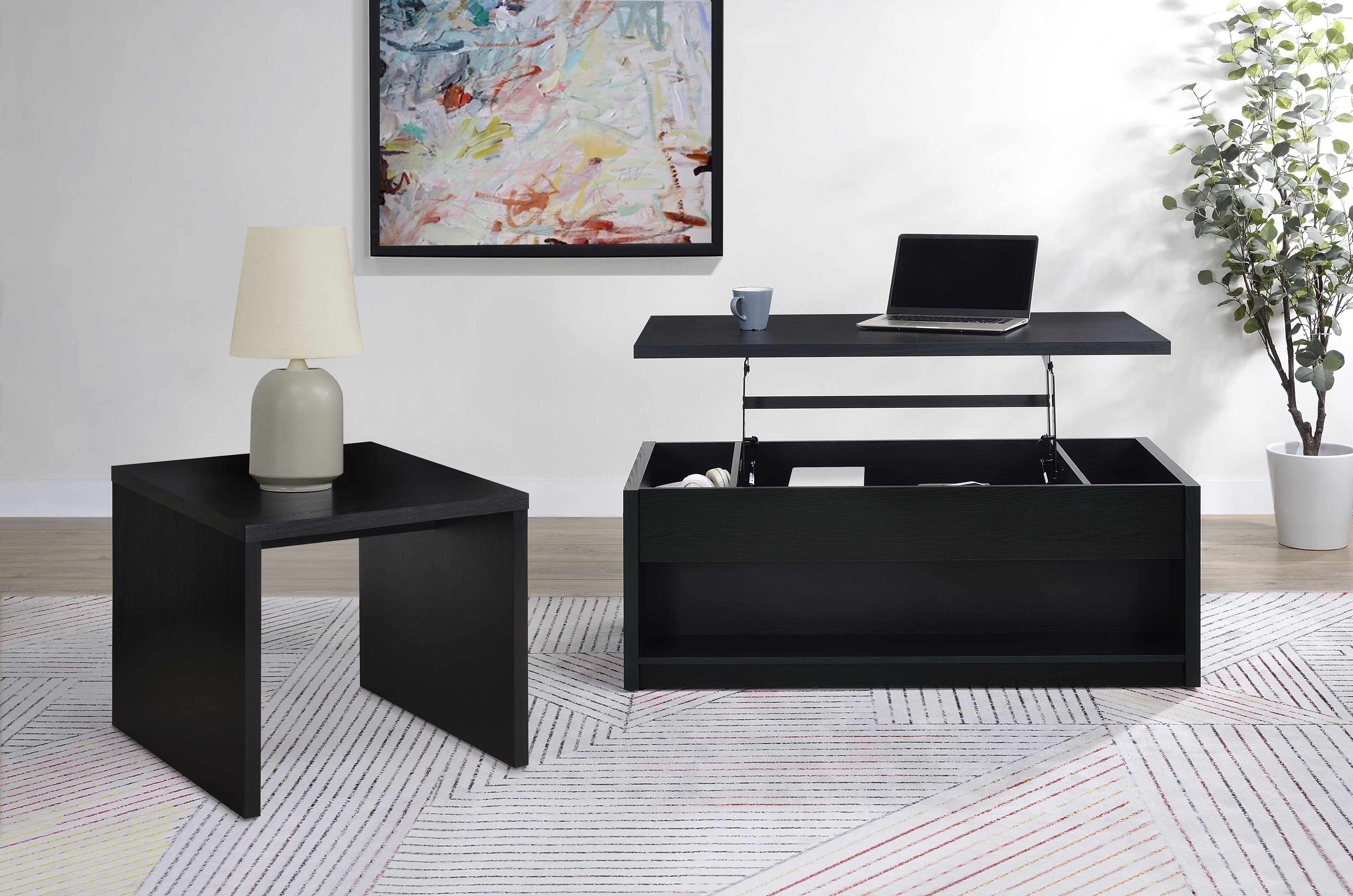 Juego de mesa de centro Knapp con tapa elevable