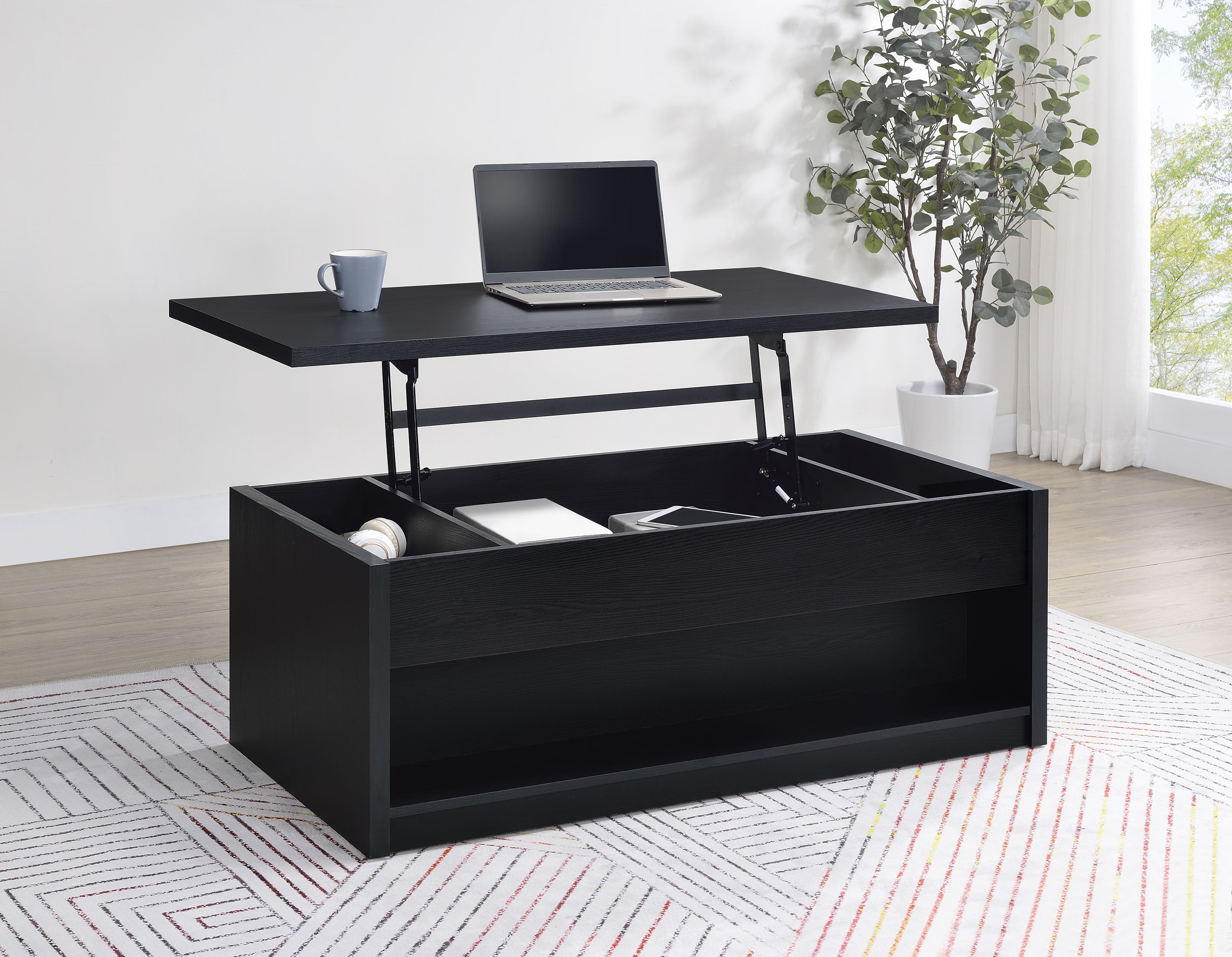 Mesa de centro Knapp con tablero elevable