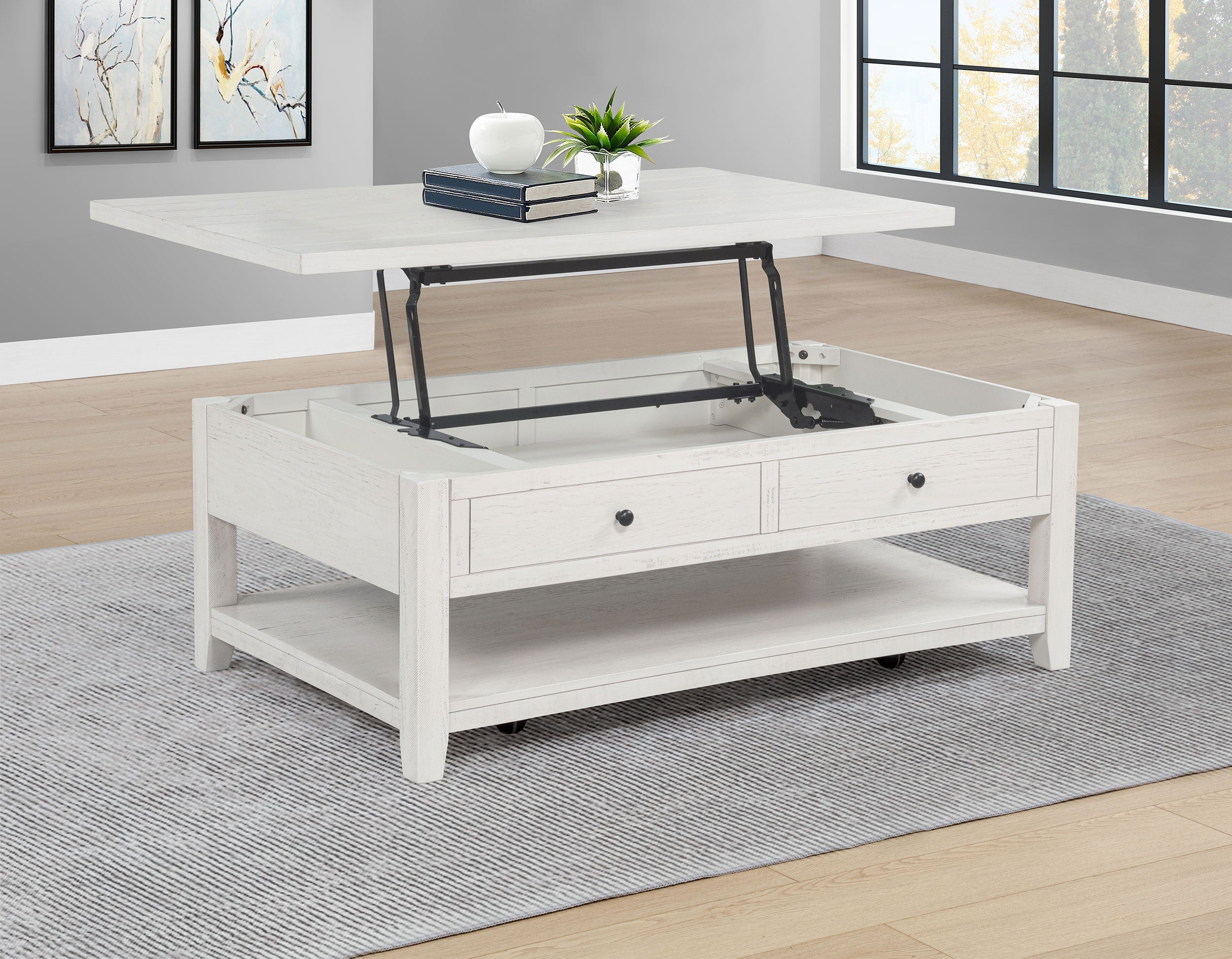 Mesa de centro Payne con tapa elevable