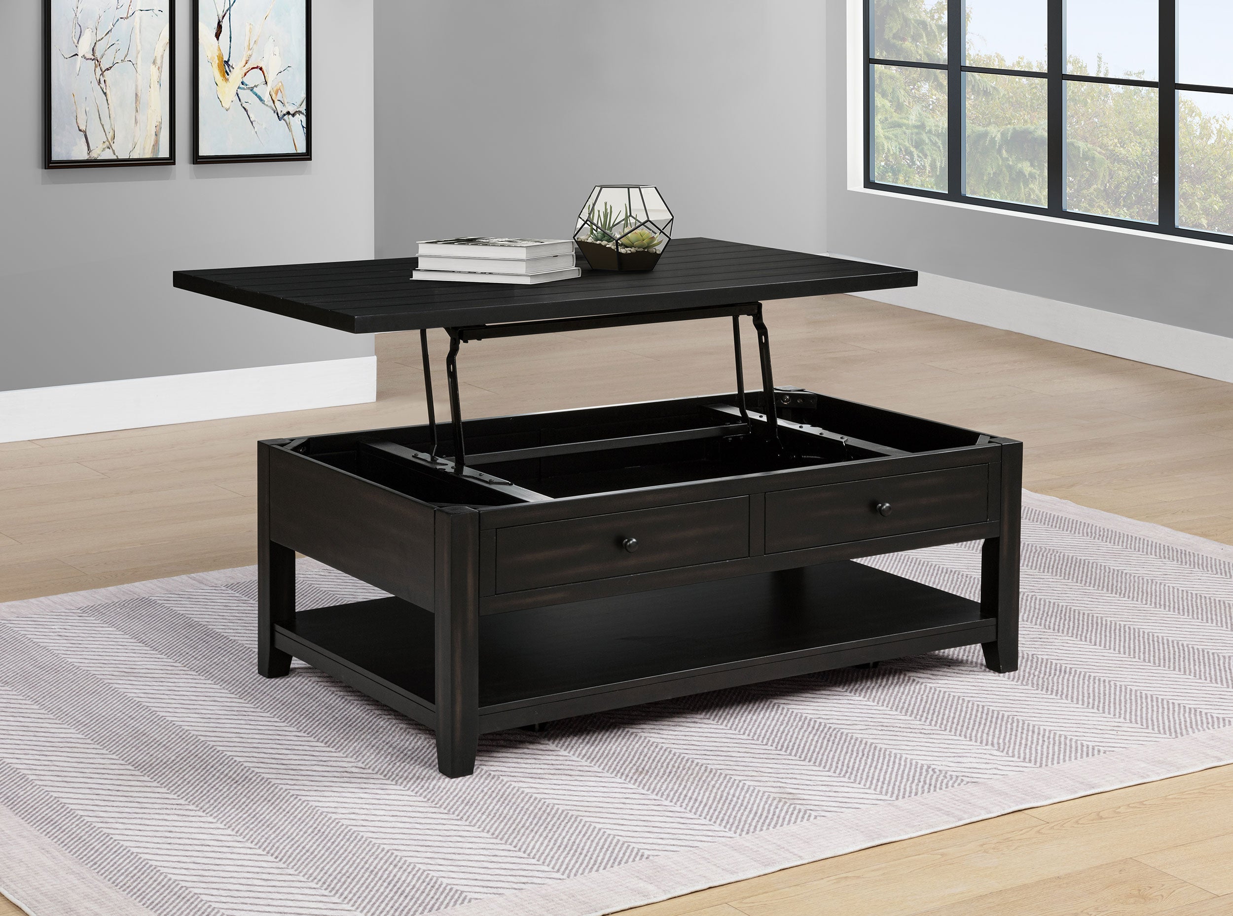 Mesa de centro Payne con tapa elevable
