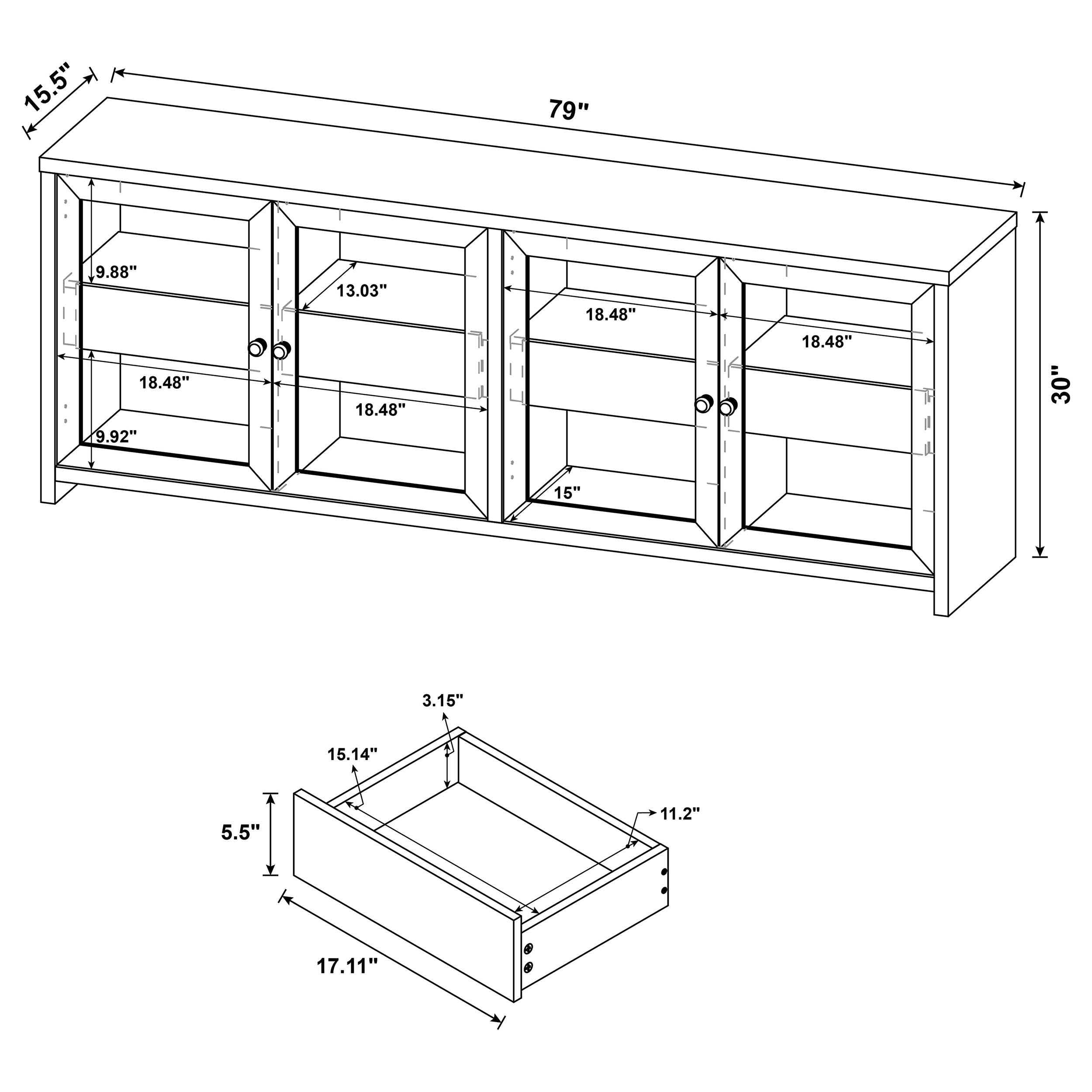 Mueble de TV Denison