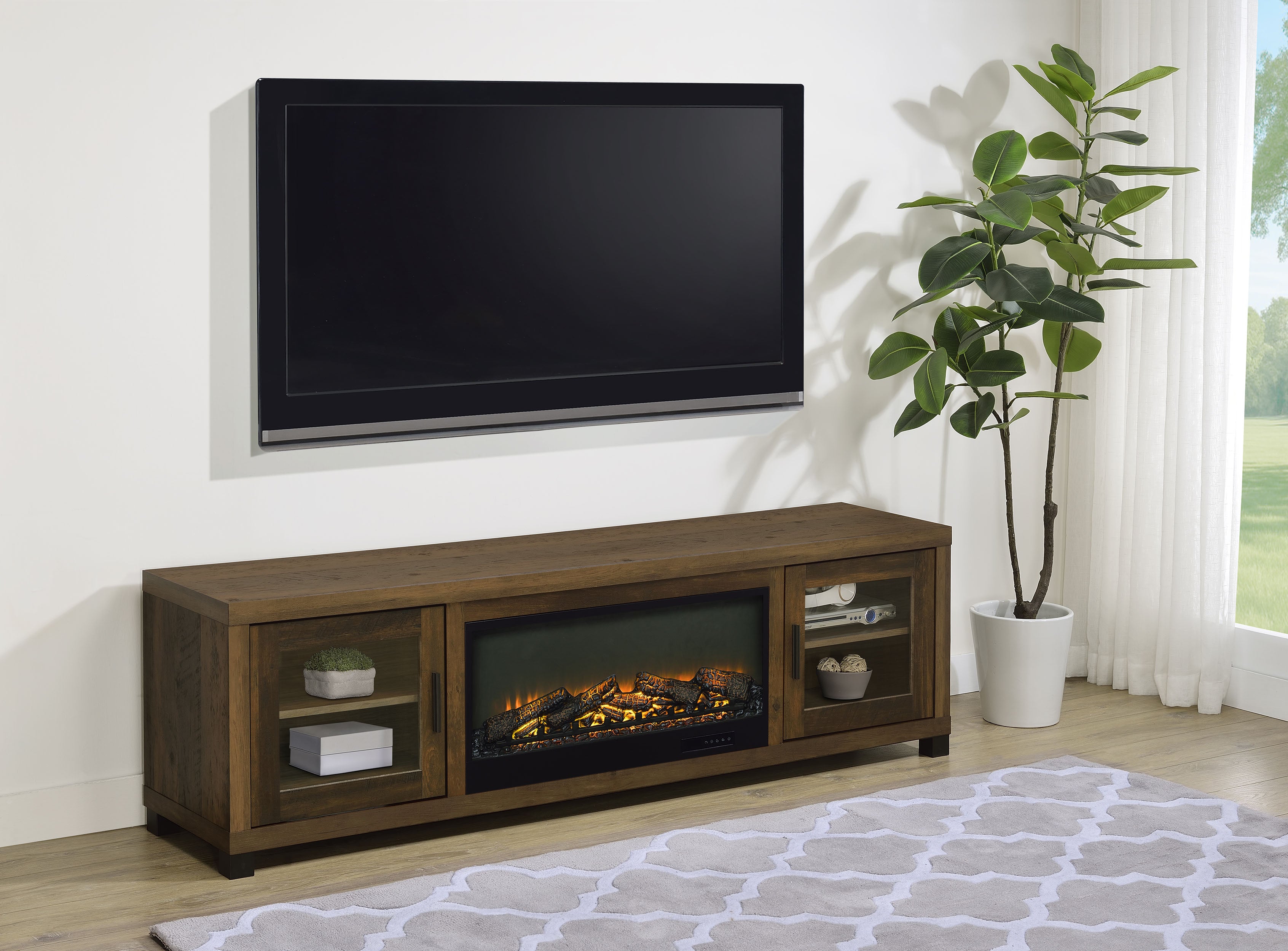 Consola de chimenea para TV Havering