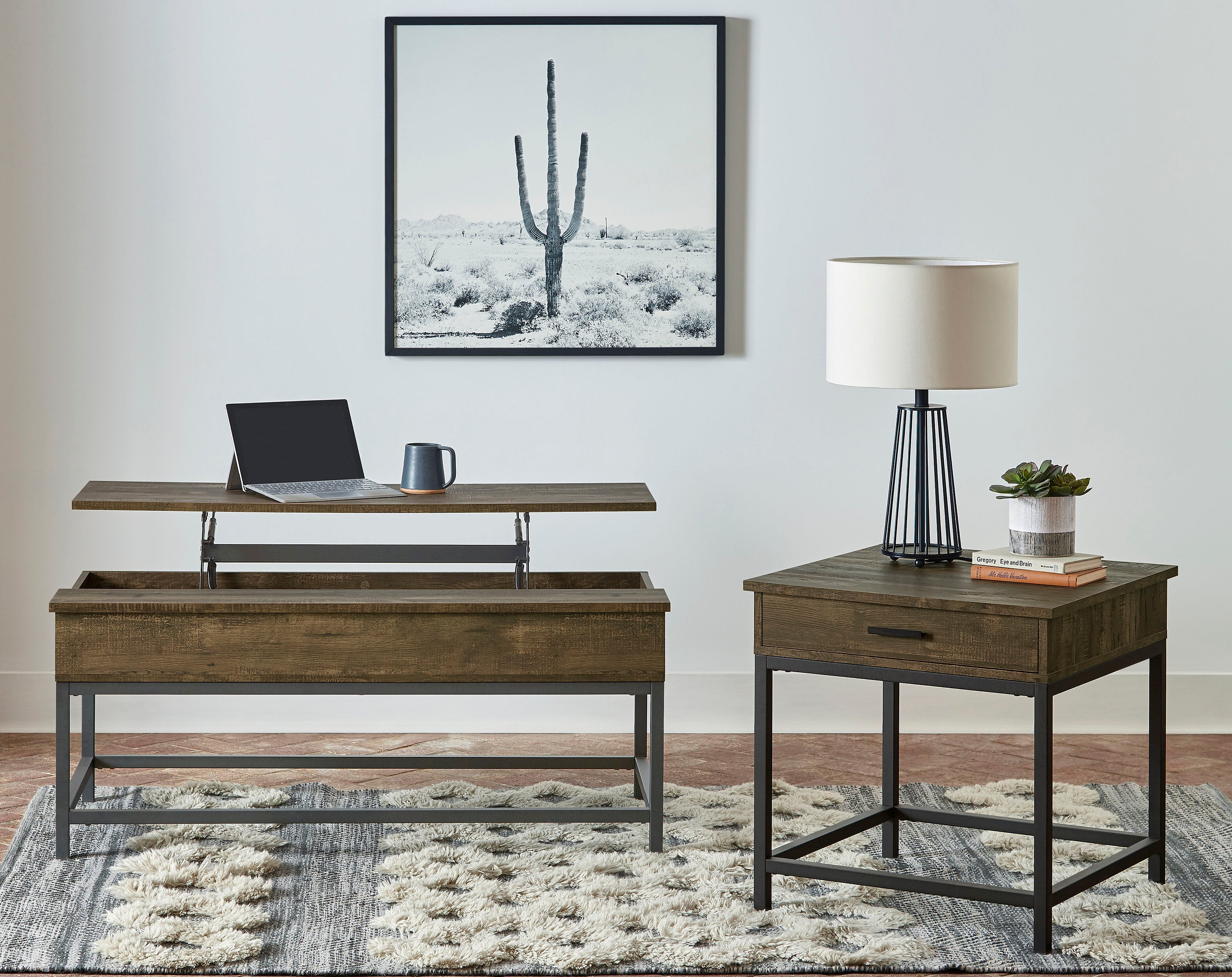 Juego de mesa de centro elevable Byers