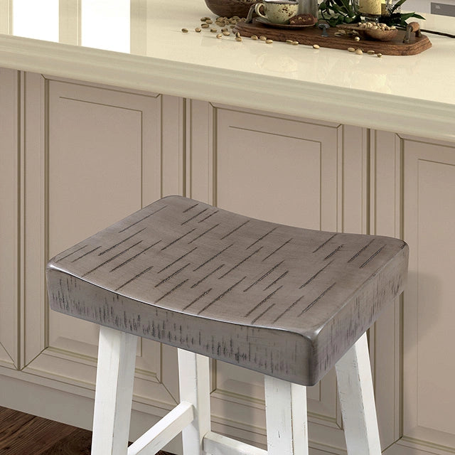 Taburete Biasca de 29" (2/CAJA) Blanco, Marrón y Negro