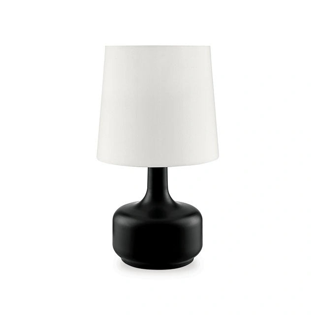 Lámpara de mesa Farah Black de 17" de altura, color negro mate