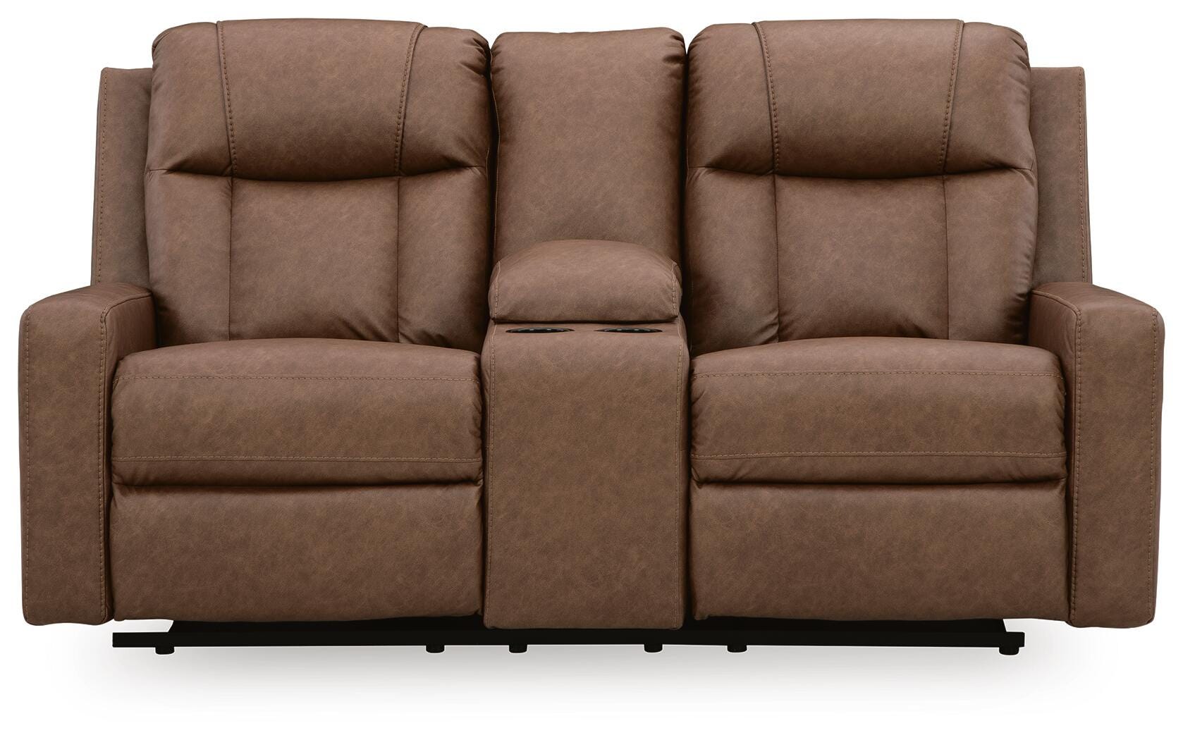 Sofá biplaza reclinable Mackmenville con consola