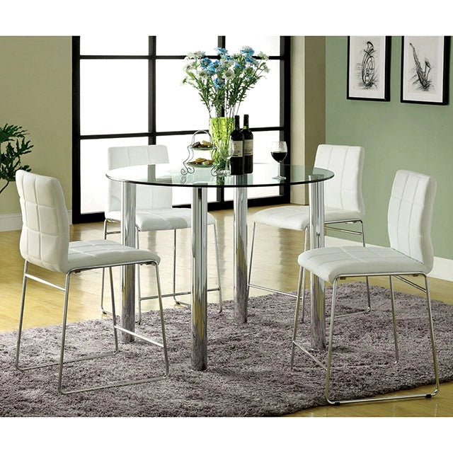 Silla Kona II blanca altura mostrador