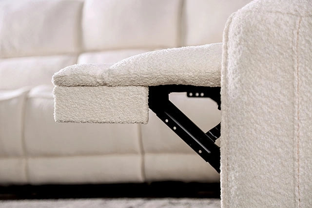 Sofá de dos plazas reclinable eléctrico MORCOTE, beige