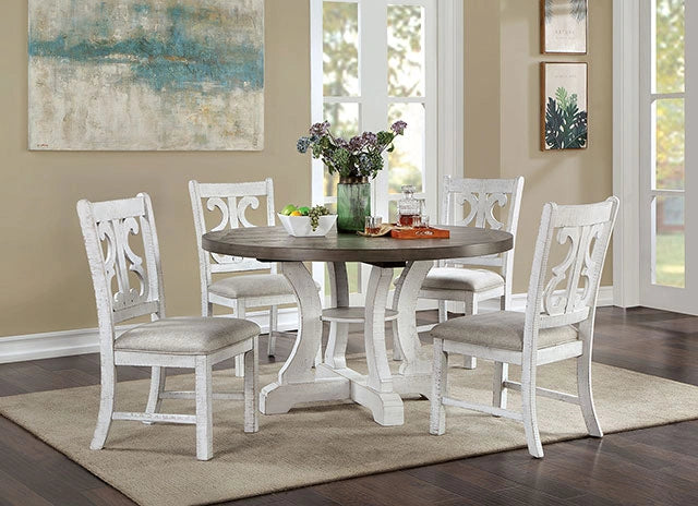 Mesa de comedor redonda AULETTA, gris