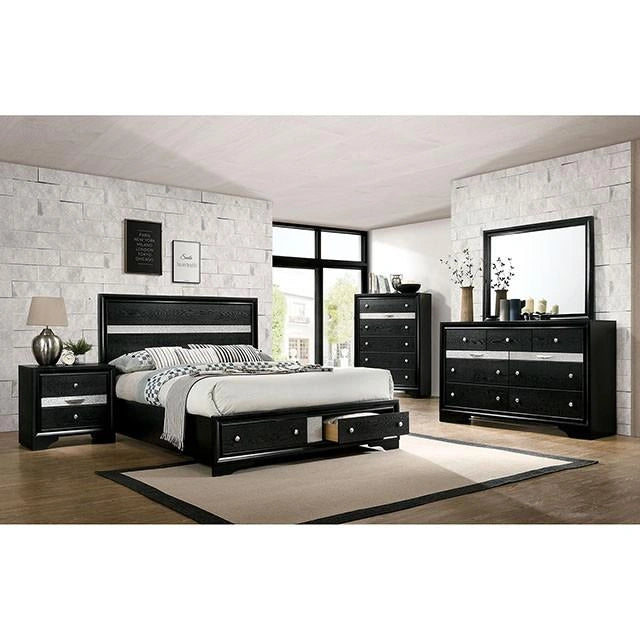 Juego de dormitorio de Chrissy de 4 y 5 piezas tamaño Queen