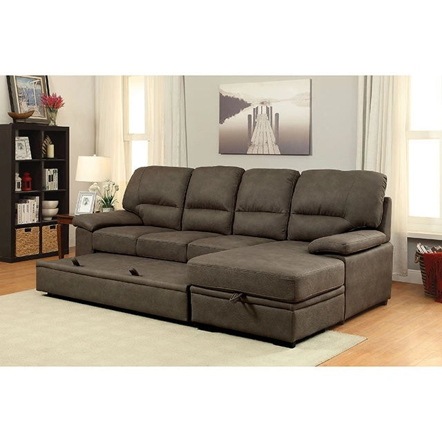 Seccional ALCESTER Brown & Gray con Sofá Cama, Fresno