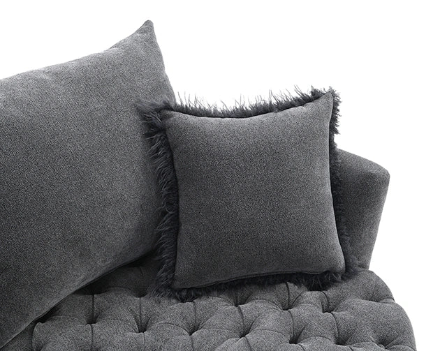 Sillón giratorio Sofi con botones capitoné