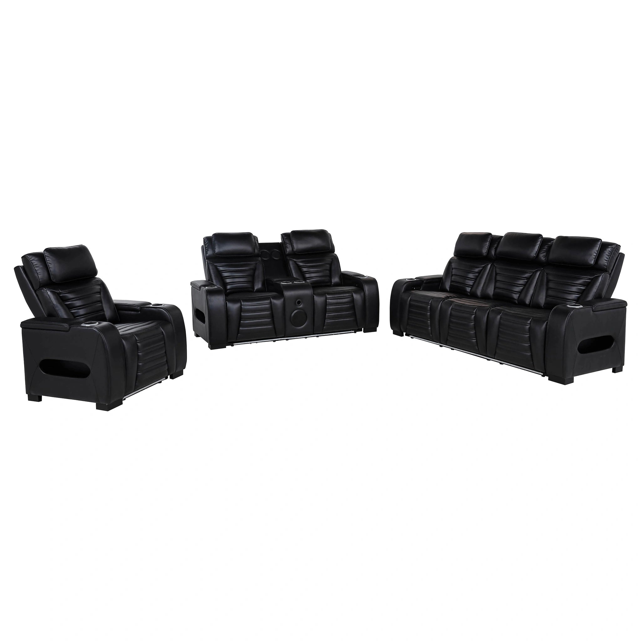 Juego de Sofás Reclinables Eléctricos Zuma Dual