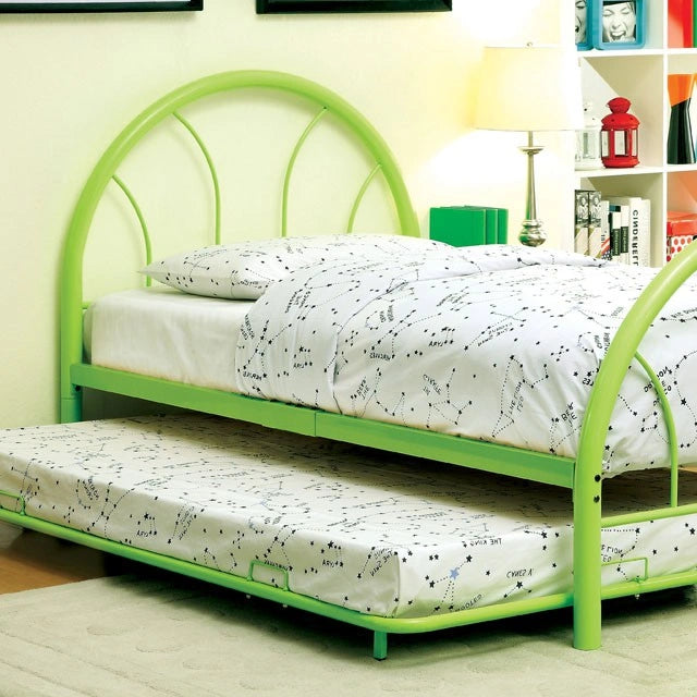 Cama matrimonial Rainbow Negra, Blanca, Plateada, Negra y Verde
