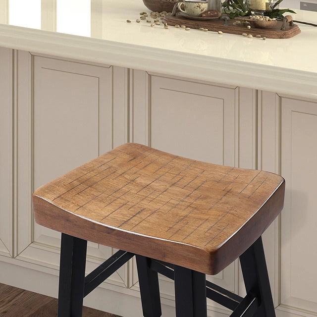 Taburete Biasca de 29" (2/CAJA) Blanco, Marrón y Negro