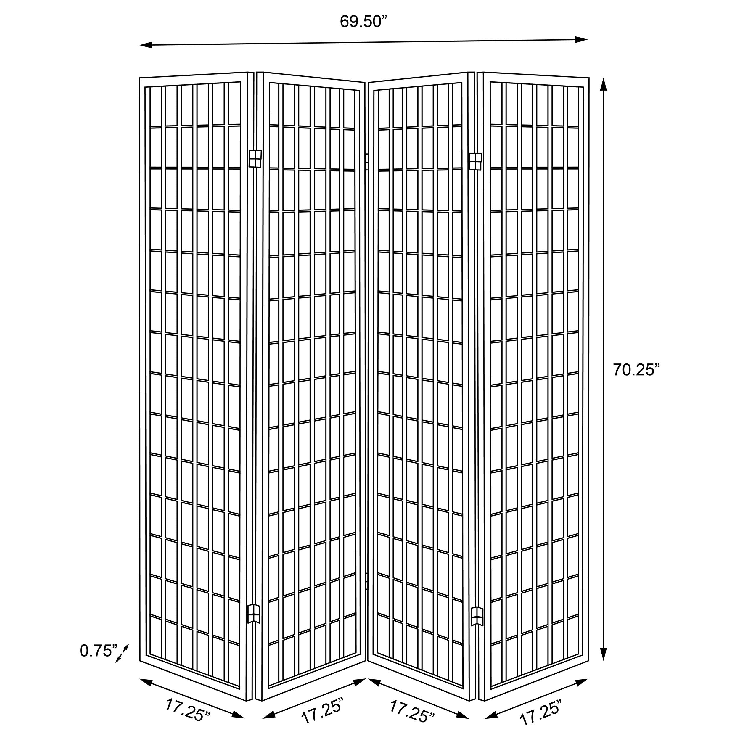Divisor de habitación de cuatro paneles Roberto