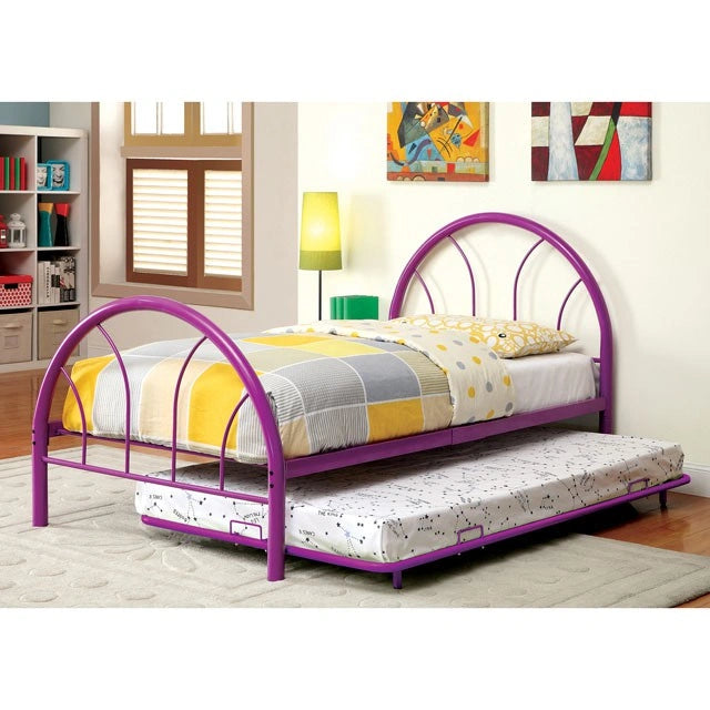Cama matrimonial Rainbow Negra, Blanca, Plateada, Negra y Verde