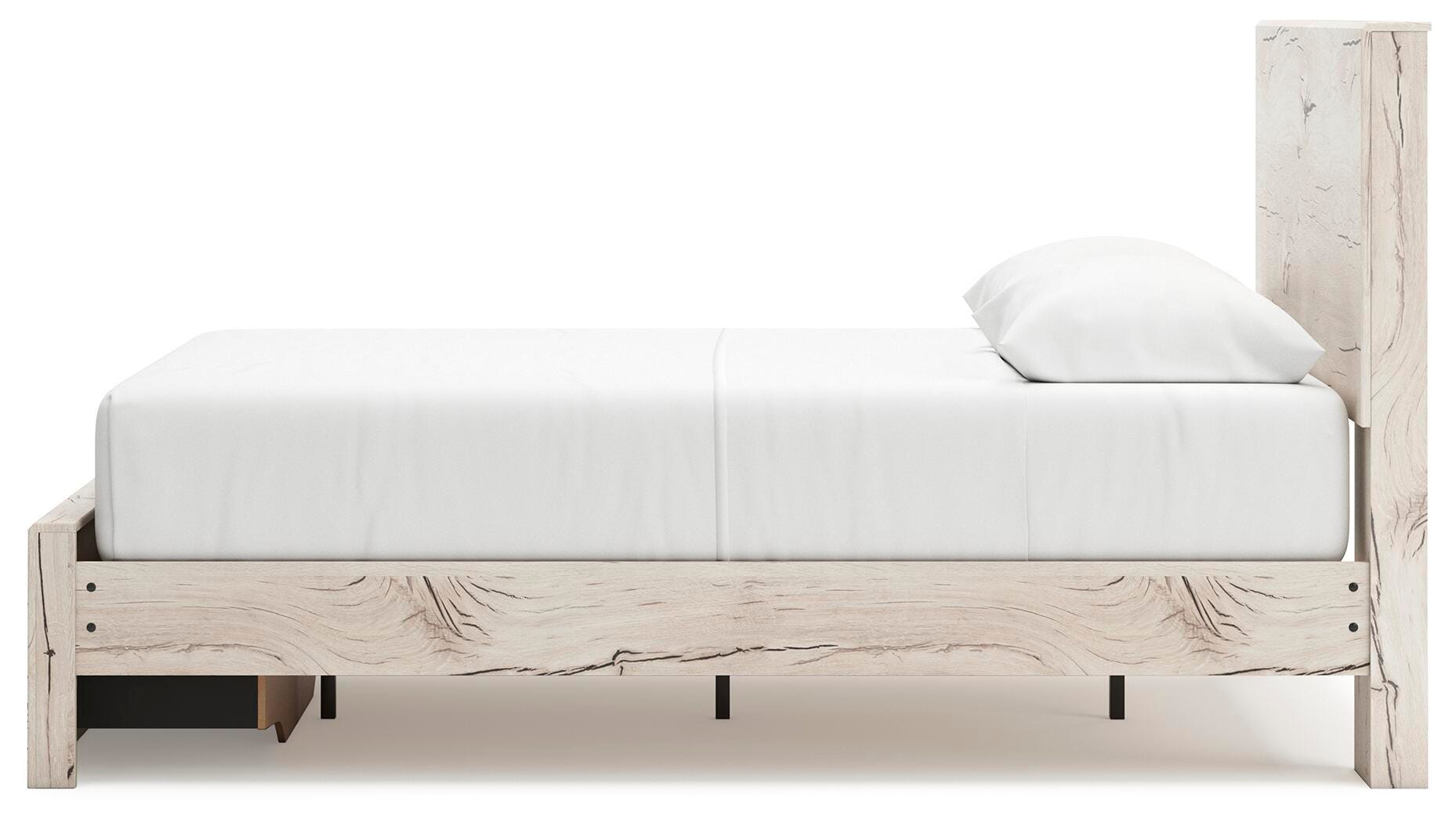 Cama Lawroy con almacenamiento en el panel