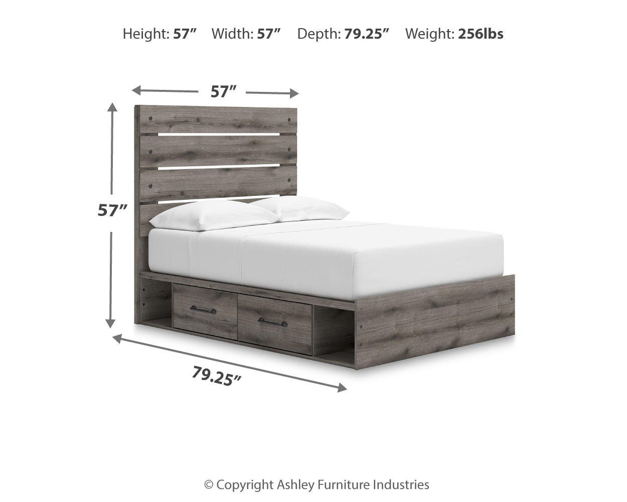 Cama Graystorm con almacenamiento