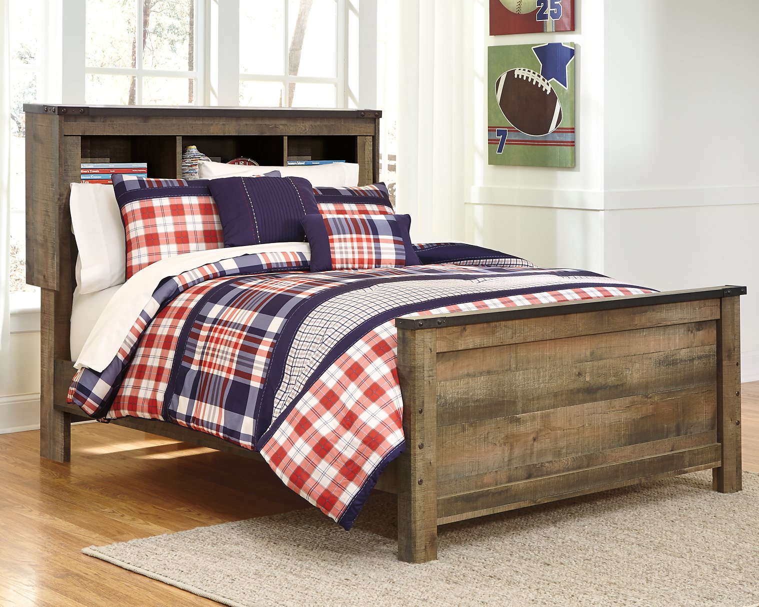 Cama con estantería Trinell