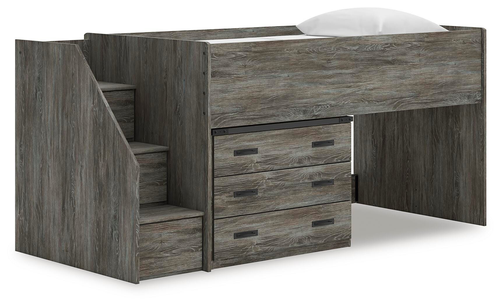 Frandern Loft Bed with Drawer Storage