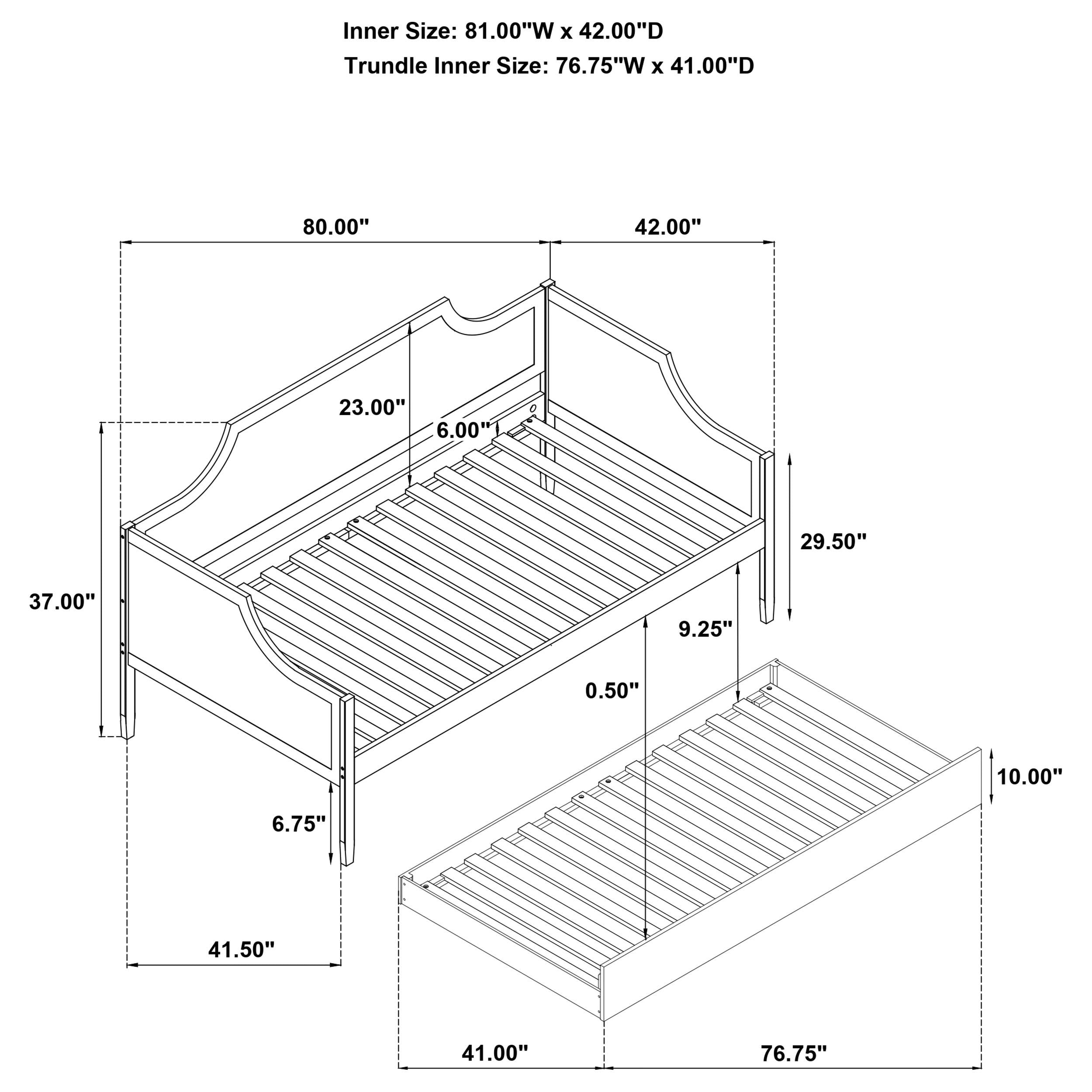 Redding Daybed con Cama Nido