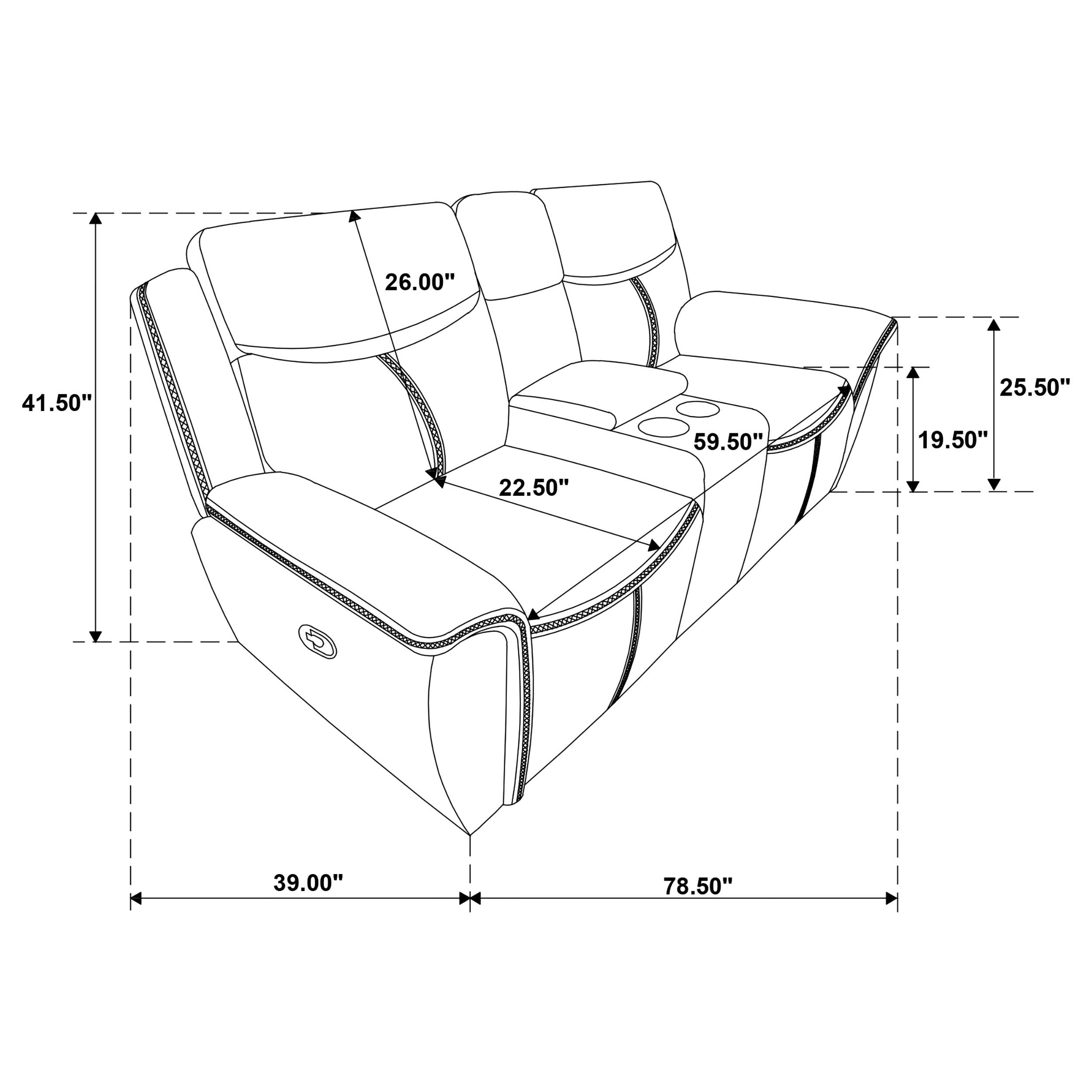 Sillón biplaza reclinable Sloane
