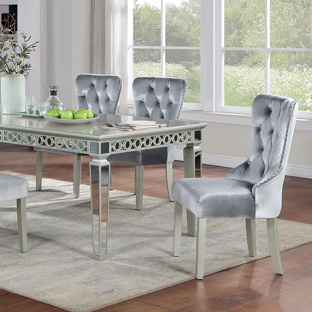 Mesa de comedor ADALIA, Plateada