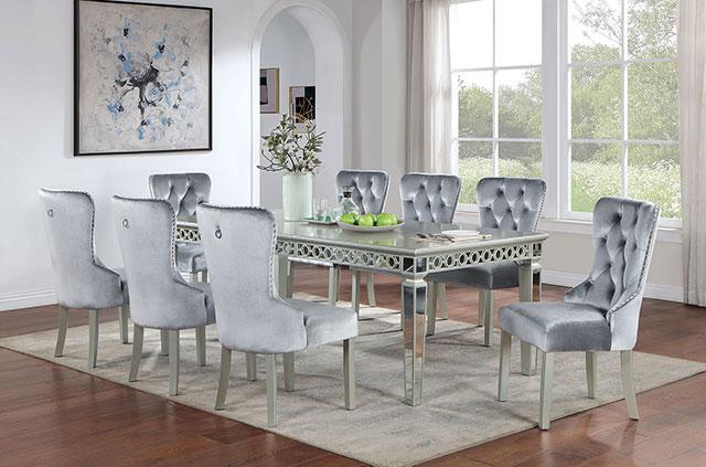 Mesa de comedor ADALIA, Plateada