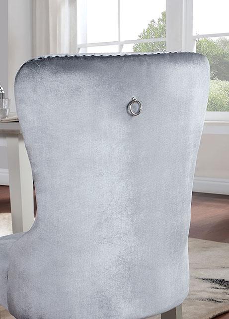 ADALIA Sillón de Orejas (2/CTN), Plateado/Gris Oscuro
