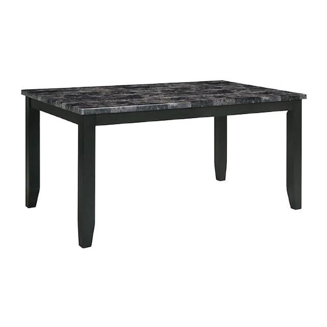 Juego de comedor Adia de 7 piezas, gris y marrón
