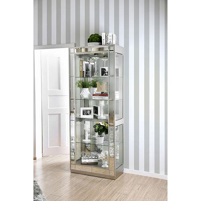 Vitrina decorativa cromada Carrollton