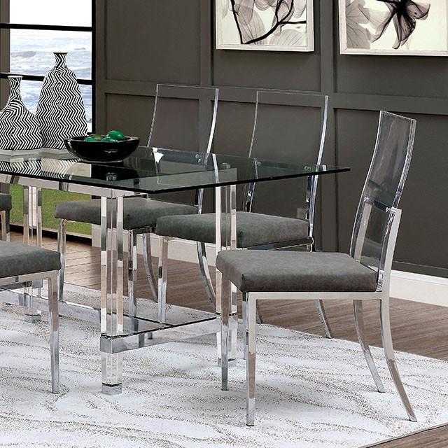 Mesa de comedor Casper de cromo