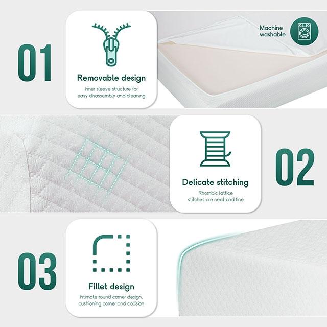 Colchón de espuma viscoelástica Artemisia de 6" para cama Full, Queen y Twin