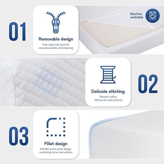 Colchón de espuma viscoelástica Artemisia de 6" para cama Full, Queen y Twin