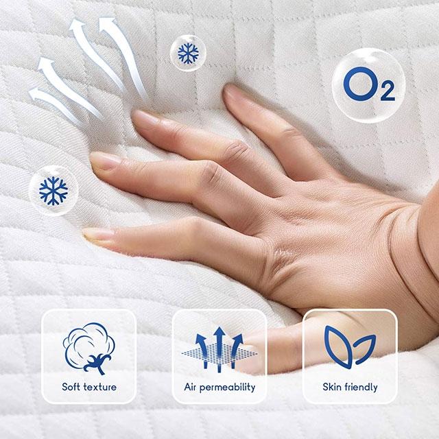 Colchón de espuma viscoelástica Artemisia de 6" para cama Full, Queen y Twin