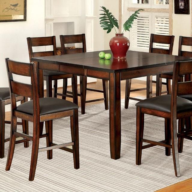 Mesa DICKINSON II de cerezo oscuro con altura de mostrador y extensión de 45,72 cm