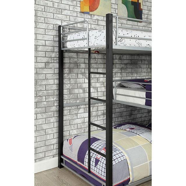 Cama Triple Aubrey Sand Negra de Dos Pisos Individual