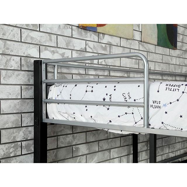 Cama Triple Aubrey Sand Negra de Dos Pisos Individual
